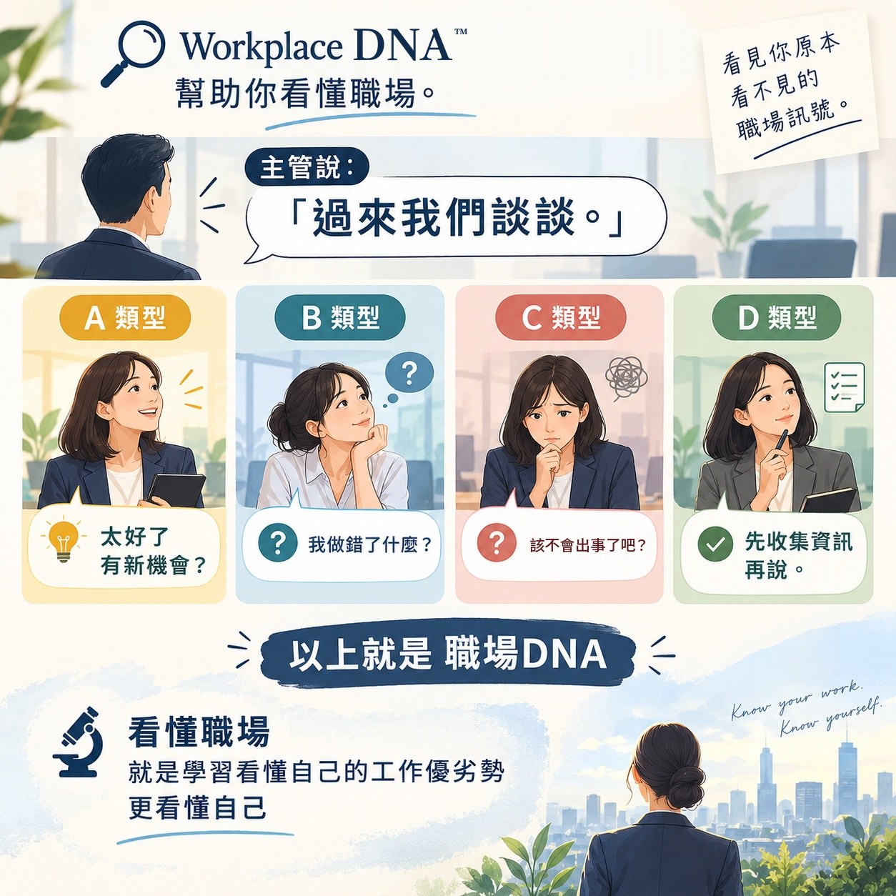 主管說「過來我們談談」,你的第一個念頭是?